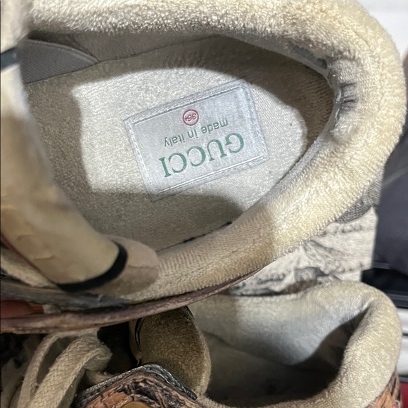 Gucci Women's Pink and Yellow Sneakers - Picture 6 of 13